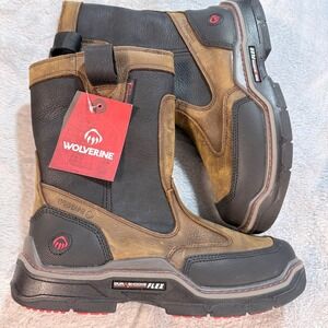 Wolverine Raider CarbonMax Waterproof Pull On Work Boots Size 10M Durashocks